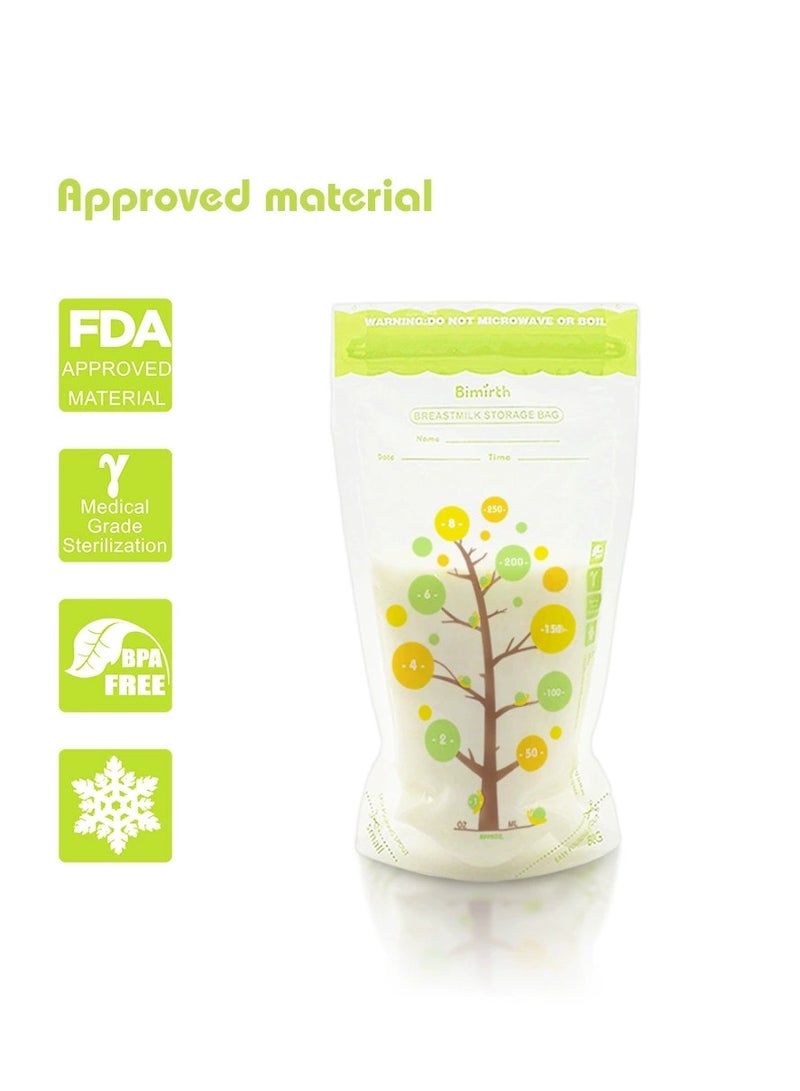 Pack Of 112 Baby Breast Milk Storage Bags With Double Zipper And Self-standing Bottom Design, 250 ML - Image 2