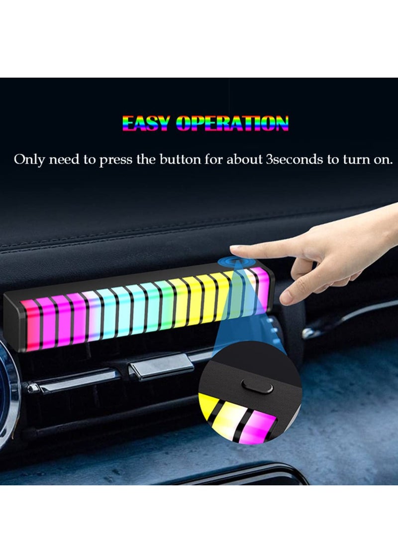 SYOSI - Interior Car Ambient Light, Mini Interior Car LED Light with ON/Off Button & Multicolors, Sound Active Function, TypeC-USB Cable, Vent Fixation with Clamp, RGB Ambient Lighting Kits, Car Accessories - Image 1