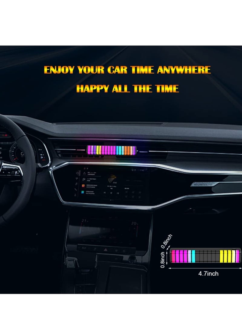 SYOSI - Interior Car Ambient Light, Mini Interior Car LED Light with ON/Off Button & Multicolors, Sound Active Function, TypeC-USB Cable, Vent Fixation with Clamp, RGB Ambient Lighting Kits, Car Accessories - Image 1