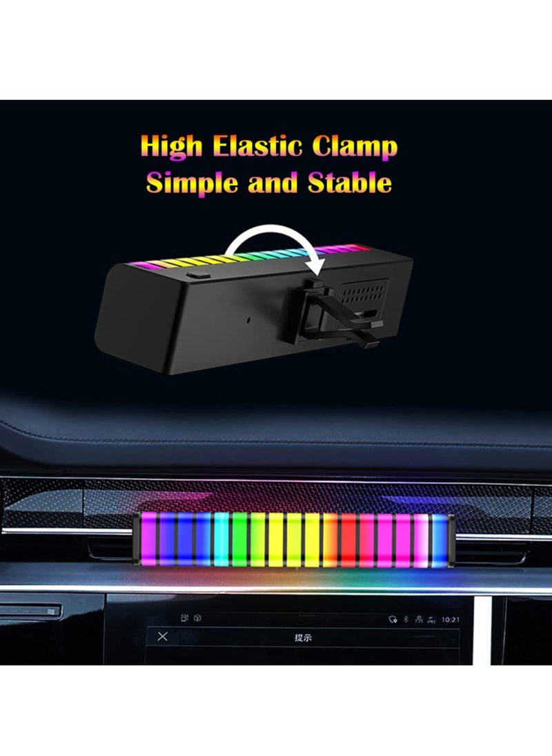 SYOSI - Interior Car Ambient Light, Mini Interior Car LED Light with ON/Off Button & Multicolors, Sound Active Function, TypeC-USB Cable, Vent Fixation with Clamp, RGB Ambient Lighting Kits, Car Accessories - Image 1