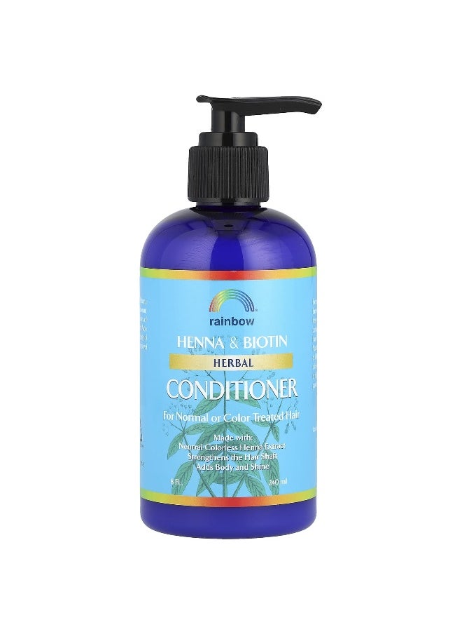 Rainbow Research Rainbow Research, Henna & Biotin Herbal Conditioner, For Normal or Color Treated Hair , 8 fl oz (240 ml)  - Image 1