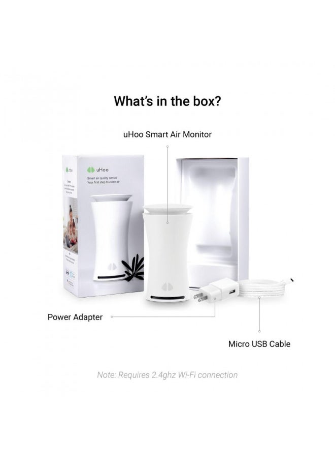 UHOO uHoo 9-in-1 Smart Air Monitor, Indoor Air Sensor for Detecting Mold, Temperature, Humidity, PM 2.5, CO2 Monitor, with Free Mobile App and Premium App, Smart Device for Home and Office  - Image 3