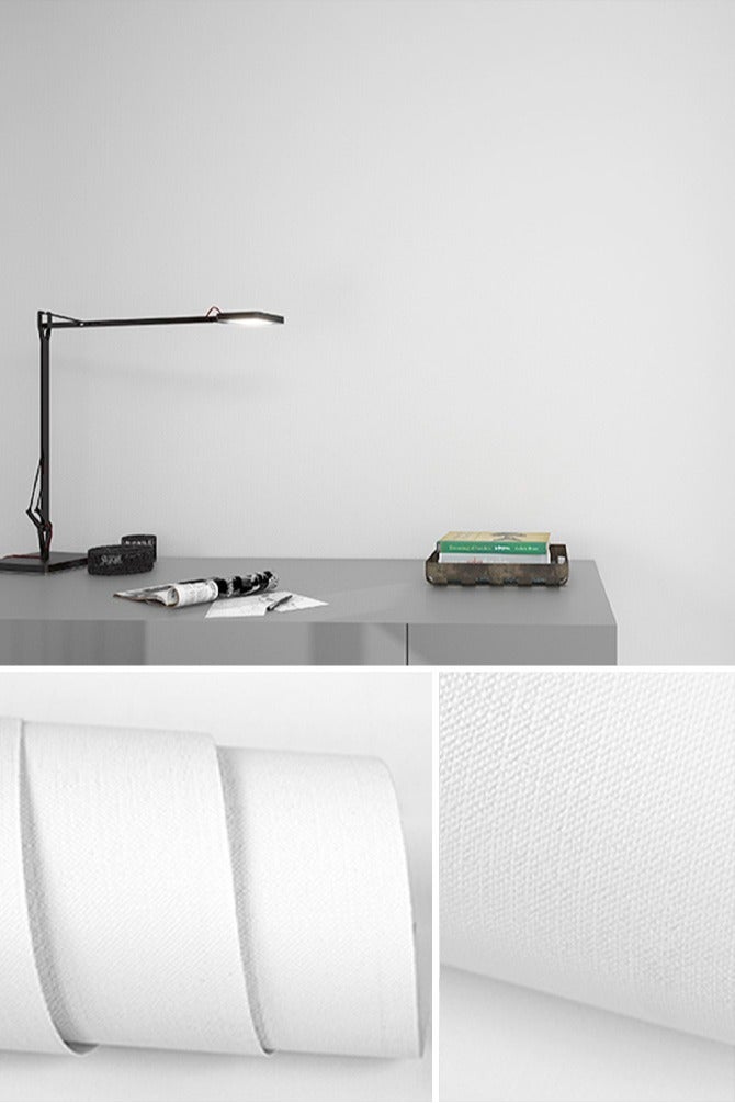 NOAEOU Peel and Stick Wallpaper, White 60CM x 10M Sticky Wallpaper Waterpoof Self Adhesive Decorative Contact Paper Vinyl Roll for Wall Kitchen Wallpaper for Bedroom - Image 1