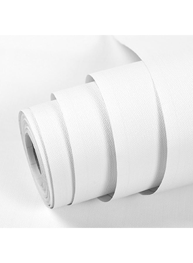 NOAEOU Peel and Stick Wallpaper, White 60CM x 10M Sticky Wallpaper Waterpoof Self Adhesive Decorative Contact Paper Vinyl Roll for Wall Kitchen Wallpaper for Bedroom - Image 2