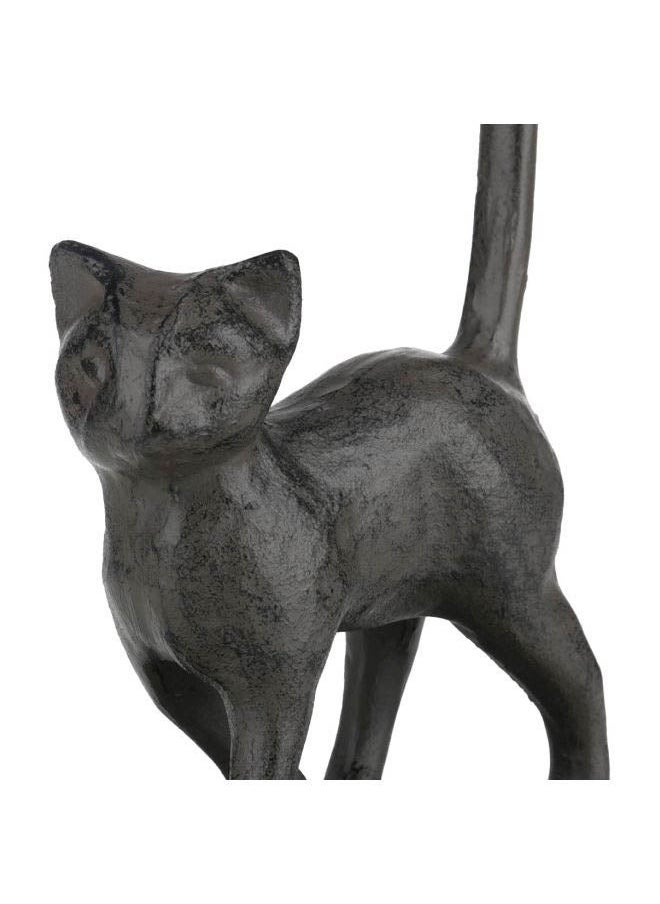 NIBEMINENT Iron Cat Shaped Toilet Paper Holder Grey 36x11x13centimeter  - Image 5