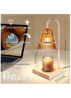 ARNOTEC Vintage Candle Warmer Lamp - Equipped with 2 Bulbs, Controller, Dimmable,Suitable for Warming Jar Candles and Wax Melts  - Image 2