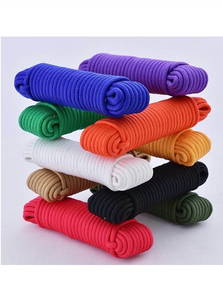 Nylon Poly Rope Flag Pole Polypropylene Clothes Line Camping Utility Good for Tie Pull Swing Climb Knot (10 M Length, 10 mm Width, 2Pcs White) - Image 5