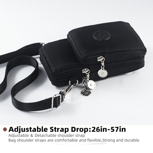 JANKS Small Crossbody Bags for Women Mini Cell Phone Purses with Crossbody Strap Phone Wallet Shoulder Bag Nylon Arm Bag for Women - Image 4
