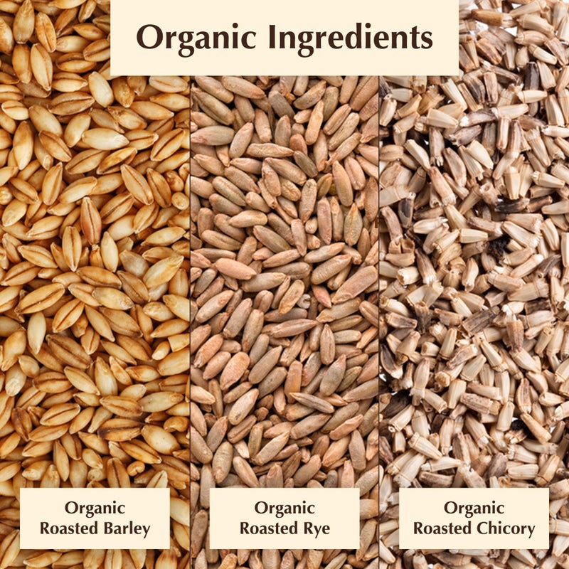 Beyond Coffee - Best Natural Caffeine Free Certified Organic Coffee Alternative - Coffee Substitute Beverage Made of a Healthy Blend of Roasted Chicory, Barley, and Rye - Image 4