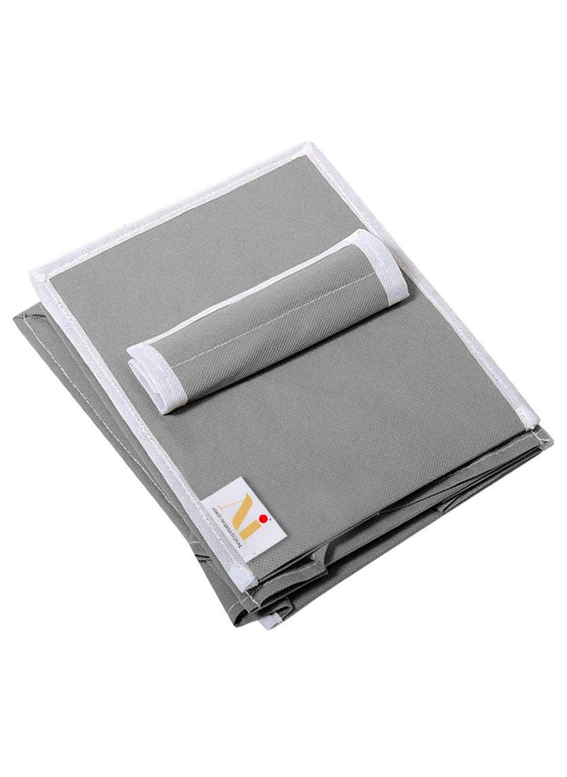 AARON INC AARON INC 4 Shelf Closet Hanging Organizer 4 Tier Closet Wardrobe Organizer Clothes Storage Hanger for Family Closet Bedroom Foldable and Universal Fit Almirah Grey Set of 2  - Image 5