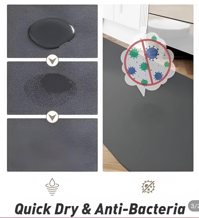 Arviz Semi-Circle Door Mats for Home, Welcome Mats for Door Entrance D-Shaped, Anti-Skid Water Soaking Bathroom Rug, Decorative Semi-Circle Welcome Mat for Home Entrance Bathroom & Kitchen - Image 5