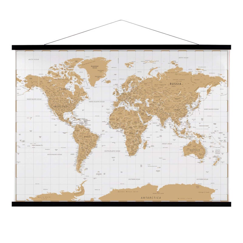 FALAMON FALAMON Magnetic Poster Hanger Frame 24x36 36x48 36x18 Teak Wood Magnet Poster Frame for Posters Prints Photos Pictures Maps Scrolls and Canvas ArtworkBlack 36 