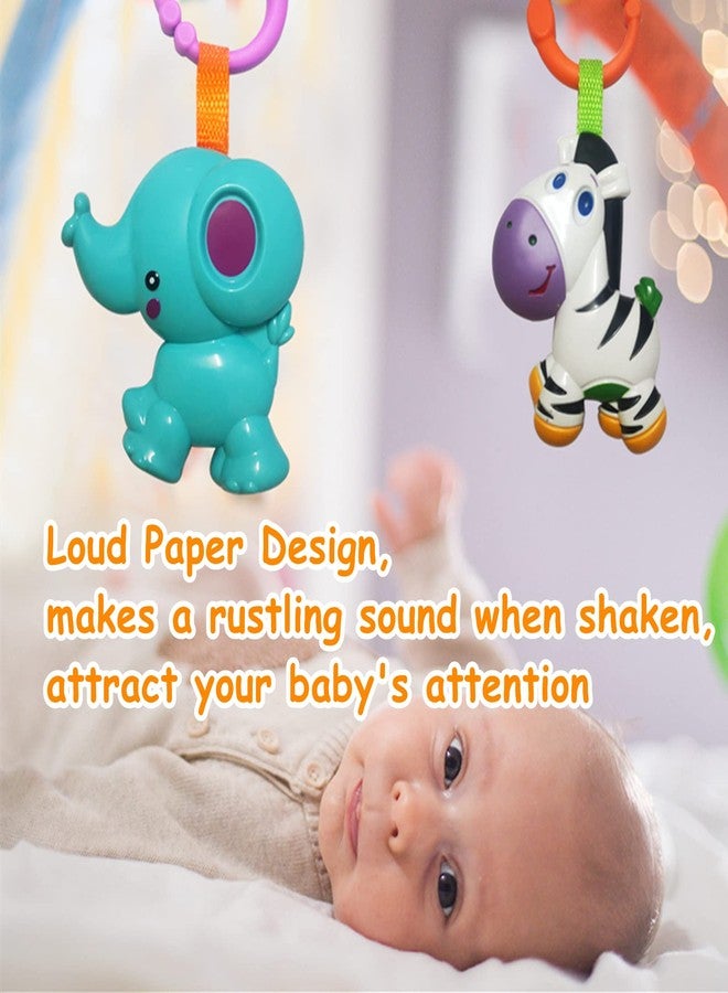 YUNLOVXEE Baby Toys, Cartoon Animal Hanging Rattle Toys, Handbells Baby Rattles, Baby Bed Crib Car Seat Travel Stroller Toys for Infant, Best Birthday Gift for Newborn, 4 Pack - Image 3