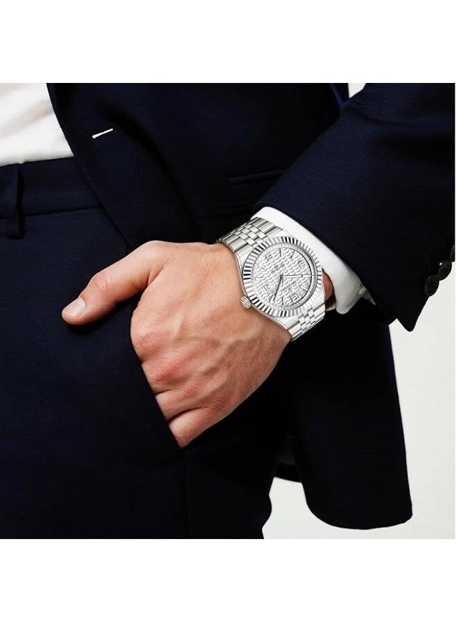 Sapphero Analog Quartz Watch for Men, Stainless Steel Bracelet, Water Resistant up to 50 Meters. A Watch for Business, Work, Sport, and Leisure. - Image 3