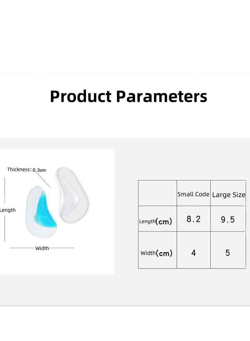 QZ Arch Support Pads For The Soles Of The Feet, Anti-Slip, Inward-Facing Correction, Half-Pad, Foot Valgus, Flat Foot Correction Insoles - Image 3