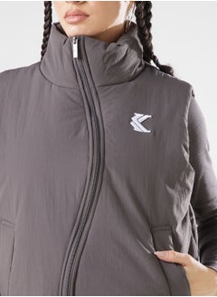 Karl Kani Wavy Puffer Vest Anthracite Jacket  - Image 3