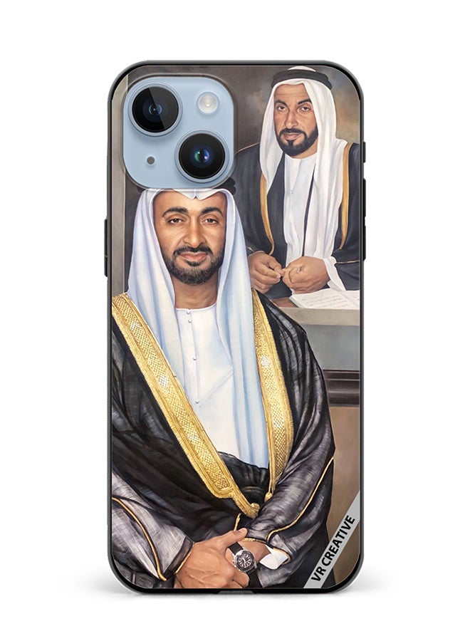 VR CREATIVE Protective Case Cover For Apple iPhone 15 Sheikh Mohamed Bin Zayed Al Nahyan And Sheikh Zayed Bin Sultan Al Nahyan Design Multicolour - Image 1