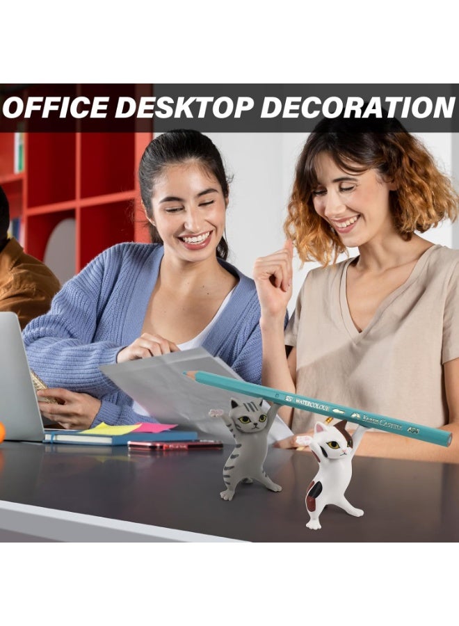 ChicAbode Cute Gifts,Desk Decor,Funny Office Decor,Cat Pen Holder,Funny Office Desk Decor for Women Girls Dancing Cat (5 Cats Set) - Image 2