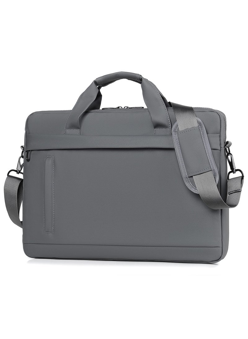 Qiccijoo Qiccijoo Laptop Bag for Men or Women 15.6 Inch Computer Bag Briefcase Laptop Case Shoulder Bag with Strap Computer Cases Messenger Bag handbag for Travel/Business(Grey)  - Image 1