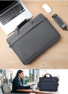 Qiccijoo Qiccijoo Laptop Bag for Men or Women 15.6 Inch Computer Bag Briefcase Laptop Case Shoulder Bag with Strap Computer Cases Messenger Bag handbag for Travel/Business(Grey)  - Image 3