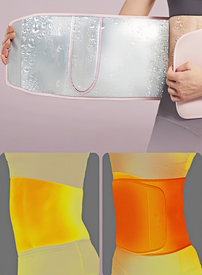 كيفن حزام تعرق أيوني فضي مع جيوب، حزام ساونا قابل للتعديل، يُحسّن استقرار الجذع، يزيد من كثافة التمارين الهوائية، يزيد التعرق مشد خصر قابل للتعديل للرجال والنساء - حزام تخسيس وتعرق بتأثير الساونا لحرق الدهون - حزام دعم قطني للظهر - مشد رياضي مُشكل للجسم خلال التمارين - Image 5