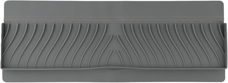 Grey Silicone Sink Edge Protector Splash Guard For Kitchen Countertop Bathtub 20x4 13x2 46 Inch - Image 3