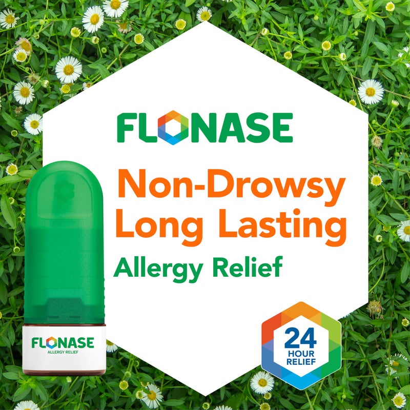Flonase Allergy Relief Nasal Spray, 24 Hour Non Drowsy Allergy Medicine, Metered Nasal Spray - 144 Sprays- Fall and Seasonal Allergy Relief - Image 3