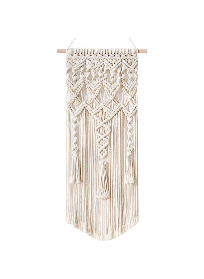 انتيكيانو مكرمية جدارية للتعليق على الحائط، ديكور عصري بوهيمي 71x33 سم - Image 1