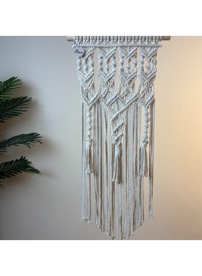 انتيكيانو مكرمية جدارية للتعليق على الحائط، ديكور عصري بوهيمي 71x33 سم - Image 5