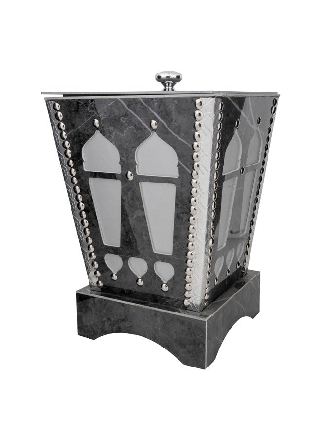 AL SANIDI Heritage Waste Bin Heritage Paper Waste Basket Gray Size 21*21*28 Cm  - Image 2