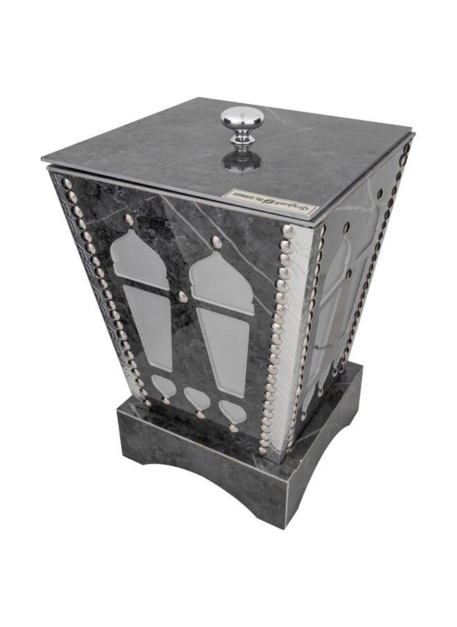 AL SANIDI Heritage Waste Bin Heritage Paper Waste Basket Gray Size 21*21*28 Cm  - Image 3