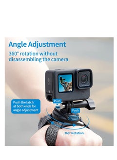 Y&D SYOSI Wrist Mount Strap 360 Rotation Arm Plam Ankle Band Holder Cycling for GoPro Max Hero 10 9 8 7 6 5 Insta360 One R X2 Go2 DJI Osmo Action 2 Camera Accessories  - Image 3