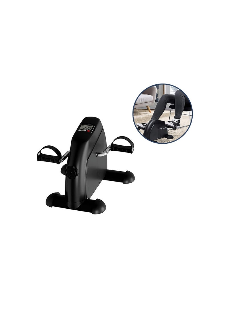 ريلاكس سمارت دراجة تمارين صغيرة مزودة بشاشة رقمية - جهاز تمارين محمول بدواسة يوضع تحت المكتب لتمرين الساقين والذراعين، جهاز لياقة بدنية صغير الحجم للاستخدام في المنزل والمكتب وإعادة التأهيل - Image 1