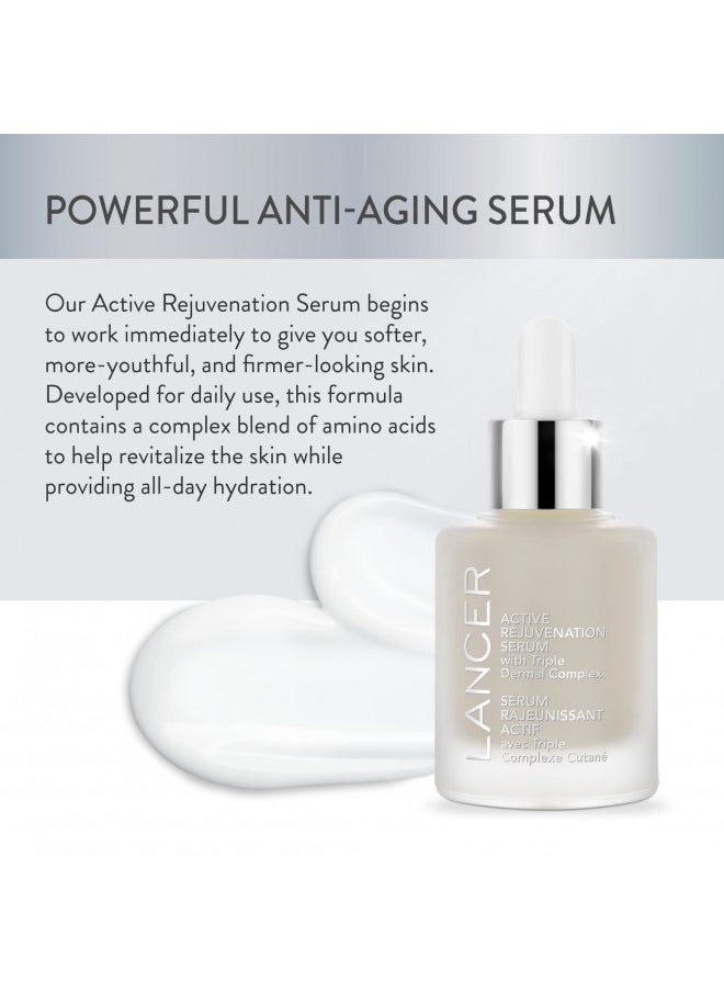 lancer Lancer Skincare Active Rejuvenation Serum with Triple Dermal Complex, Daily Anti-Aging Face Serum, 1 Fluid Ounce  - Image 2
