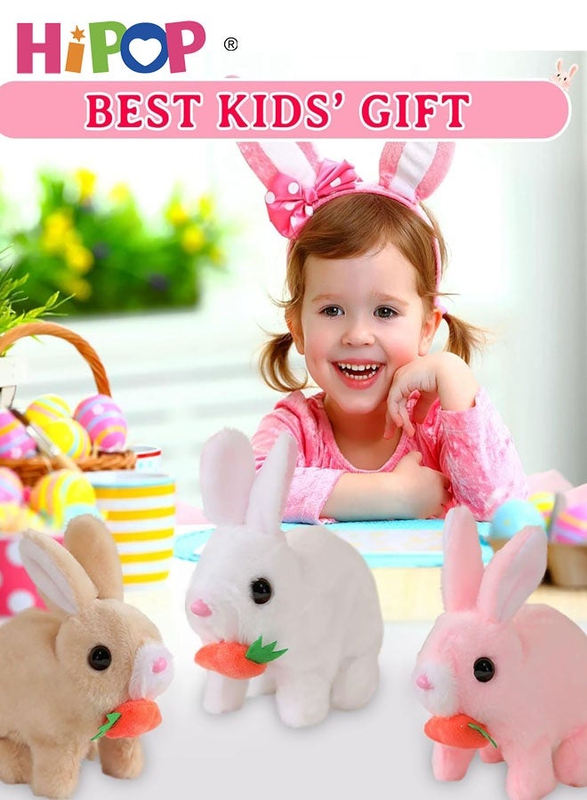 هيبوب لعبة أرنب للأطفال، أرنب تفاعلي، أرنب واقعي تفاعلي للأولاد والبنات، أرنب محشو واقعي، لعبة أرنب كهربائية، للحضن والمرافقة. - Image 5