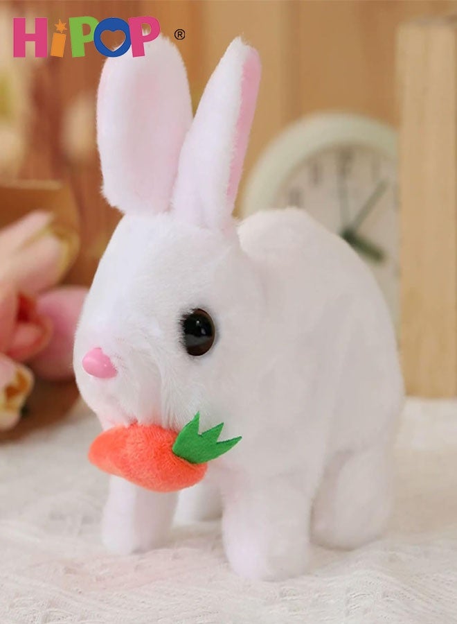 هيبوب لعبة أرنب للأطفال، أرنب تفاعلي، أرنب واقعي تفاعلي للأولاد والبنات، أرنب محشو واقعي، لعبة أرنب كهربائية، للحضن والمرافقة. - Image 4
