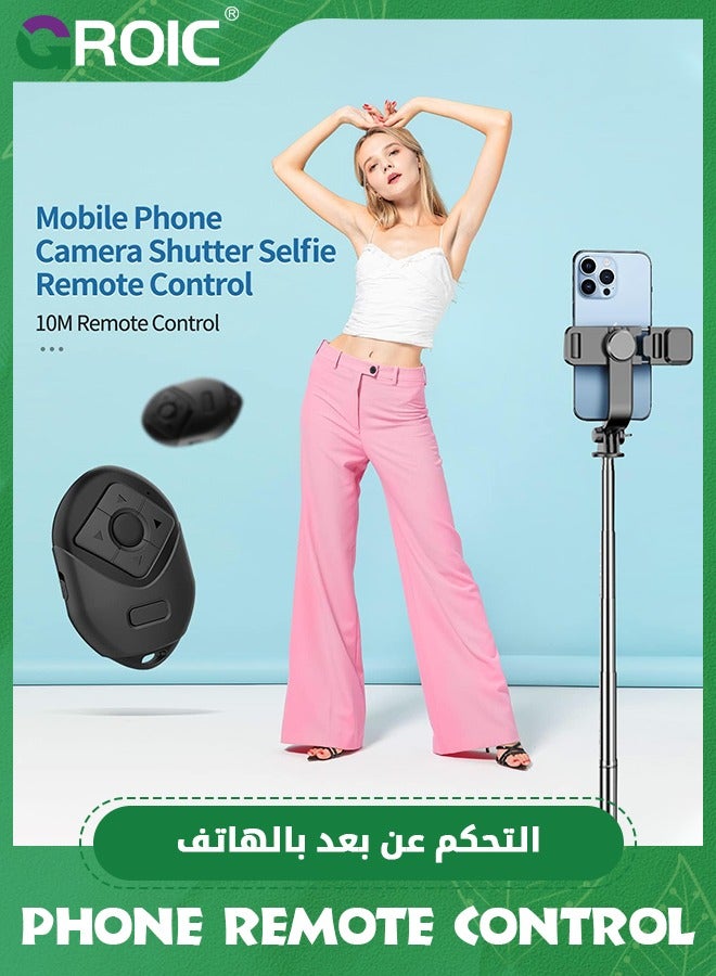 GROIC TIK TOK Bluetooth Remote Control, Kindle App Bluetooth Scrolling Page Turner for iPhone iPad Android, Camera Shutter Remote Control, 6 Buttons Support Tiktok Video Recording/Play/Pause/Give a Like - Image 5