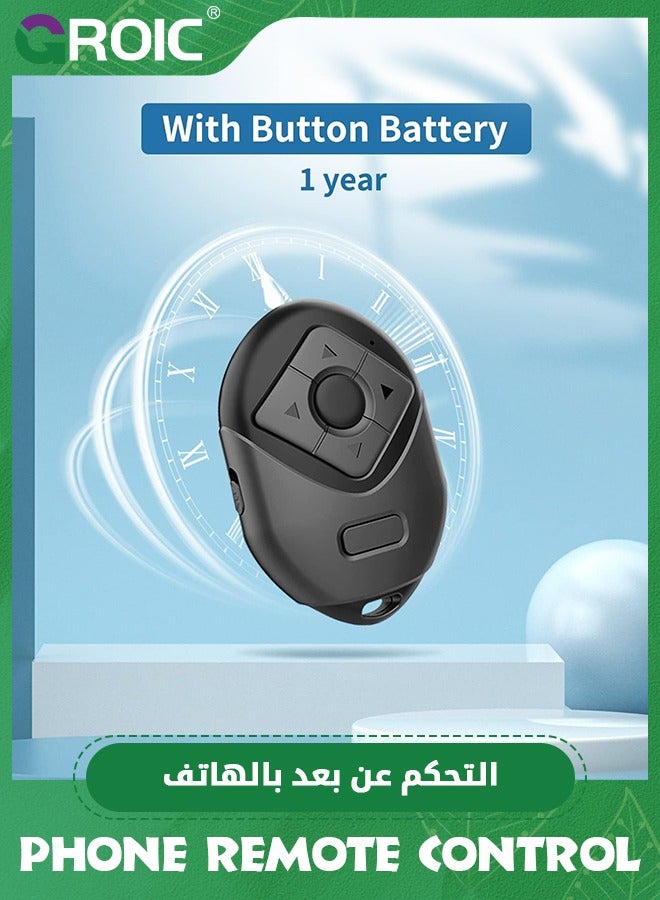 GROIC TIK TOK Bluetooth Remote Control, Kindle App Bluetooth Scrolling Page Turner for iPhone iPad Android, Camera Shutter Remote Control, 6 Buttons Support Tiktok Video Recording/Play/Pause/Give a Like - Image 4