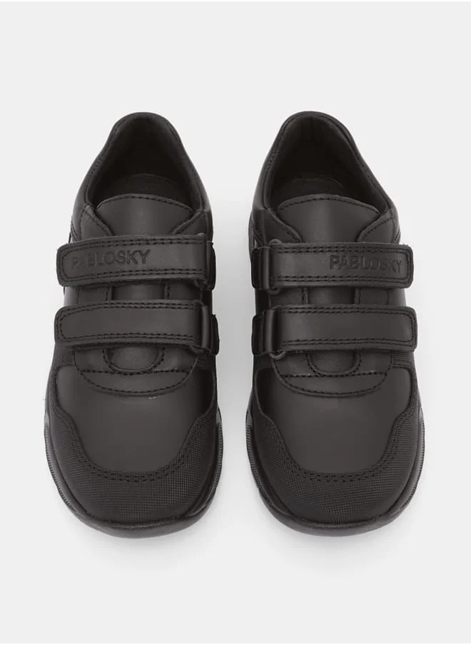 Pablosky Boys' Solid Sneakers with Hook and Loop Closure