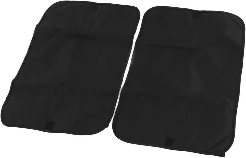 RV Door Window Cover Shade Block Double Layer Composite Fabric Heavy Duty Thick Material Easy to Use Universal Fit for RVs Speedboats Houses Black Silver 40 5x62cm 2pcs - Image 2