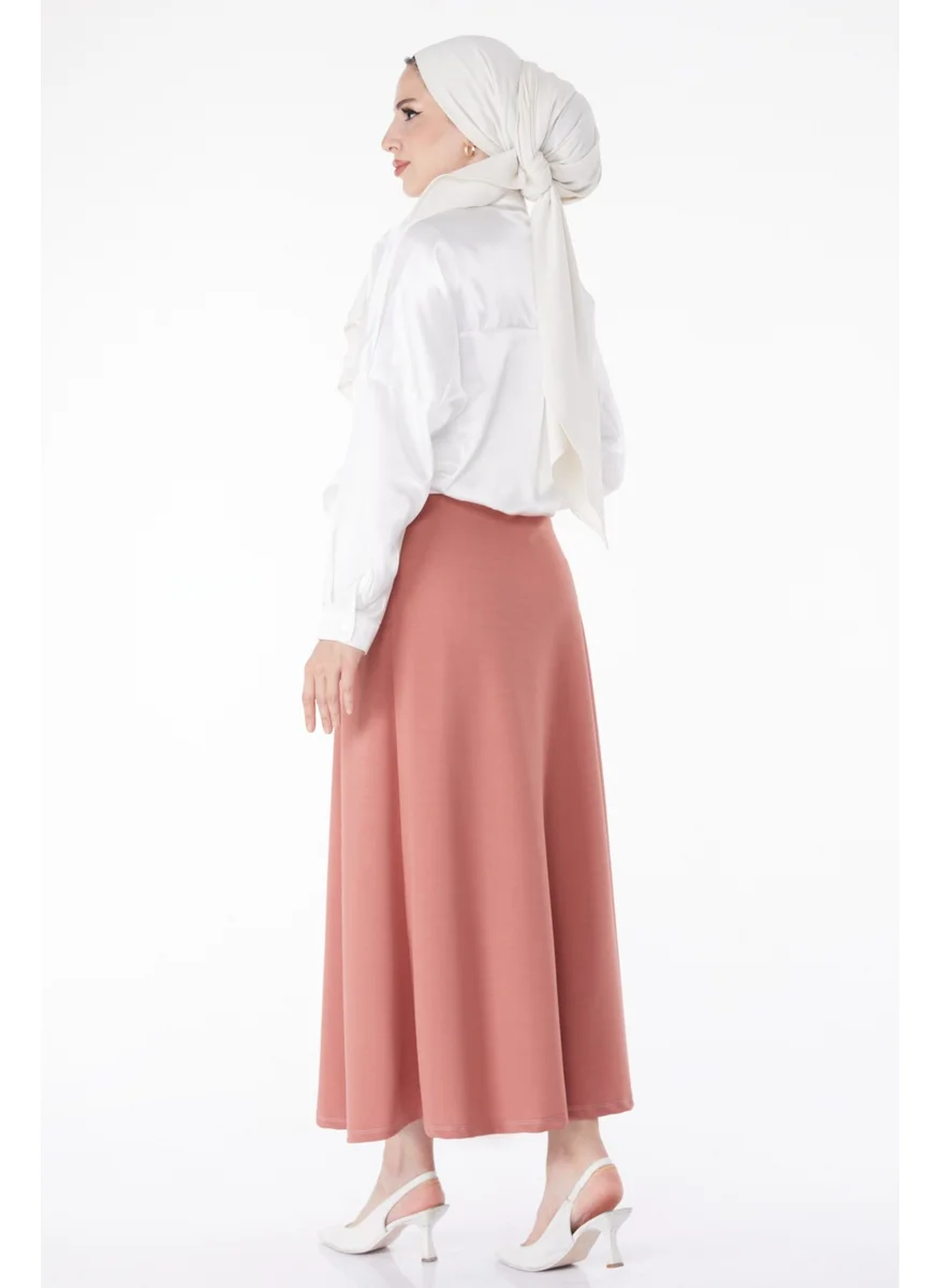 Tofisa Plain Mid Women Pink Skirt - 23643