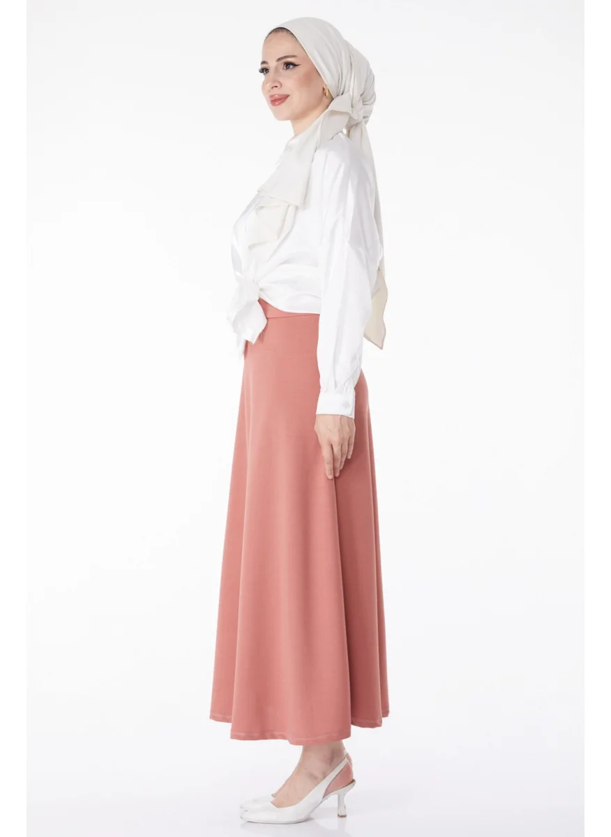 Tofisa Plain Mid Women Pink Skirt - 23643