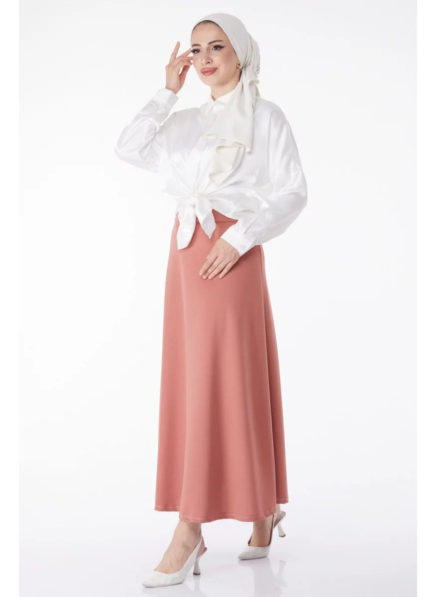 Tofisa Plain Mid Women Pink Skirt - 23643