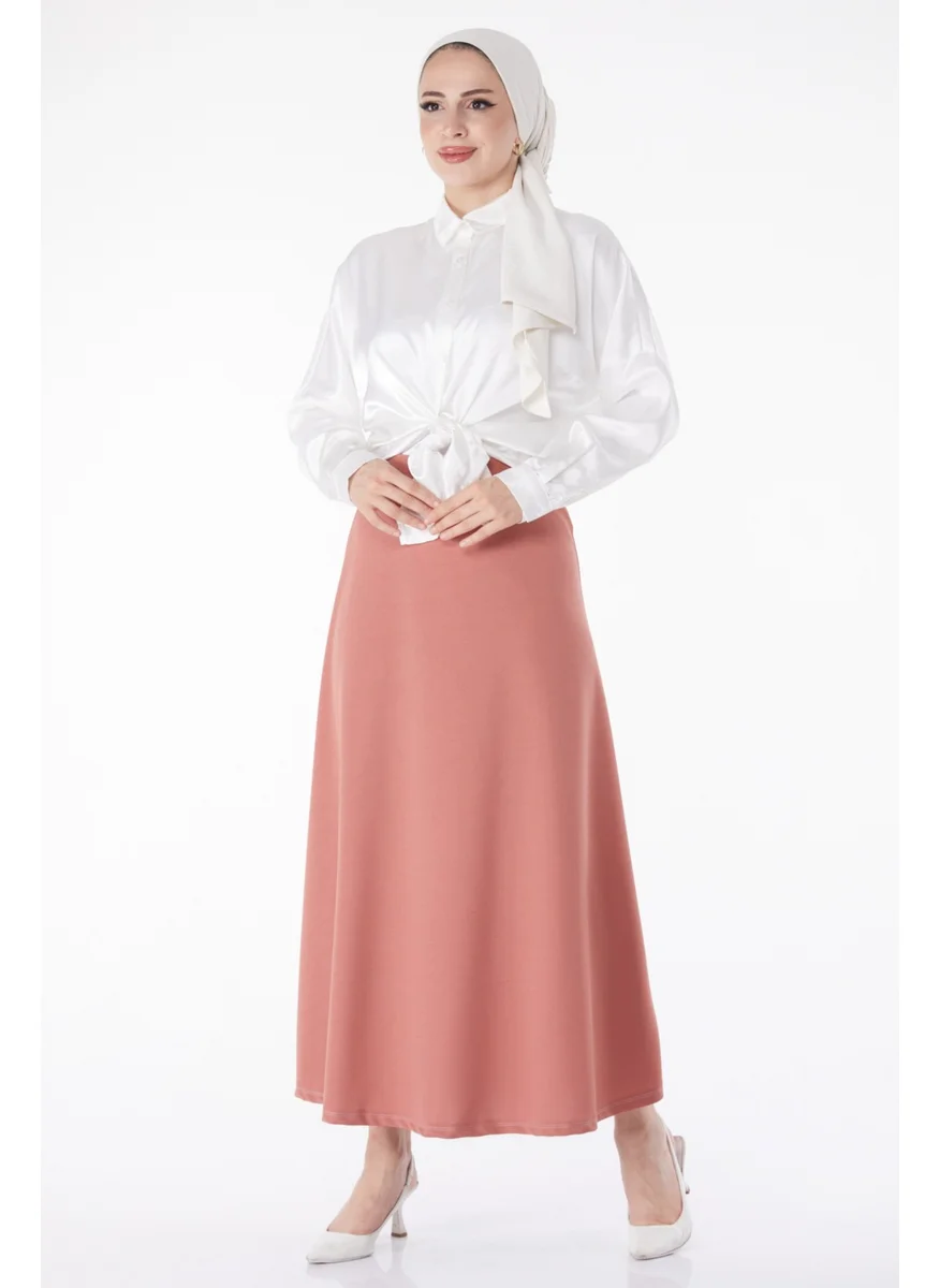Tofisa Plain Mid Women Pink Skirt - 23643