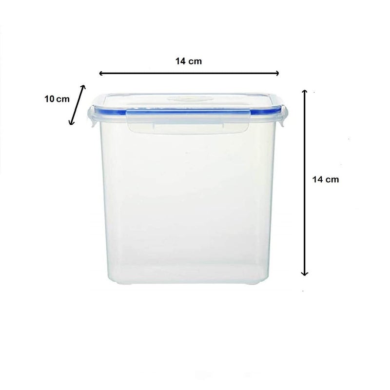 ENTITY Airtight Plastic Food Storage Containers Long time Storage box for Kitchen Fridge Storage BPA Free Stackable Container 1300ml Pack of 6 - Image 2