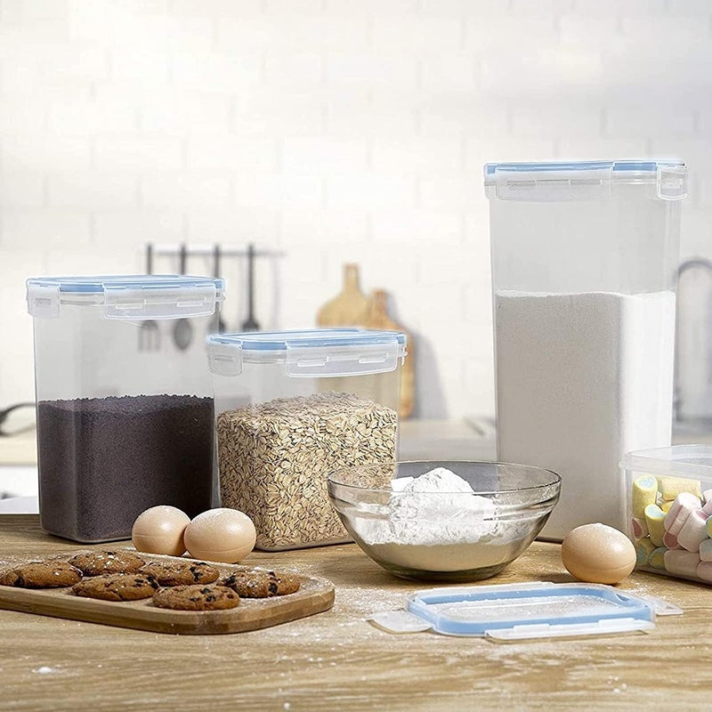 ENTITY Airtight Plastic Food Storage Containers Long time Storage box for Kitchen Fridge Storage BPA Free Stackable Container 1300ml Pack of 6 - Image 3