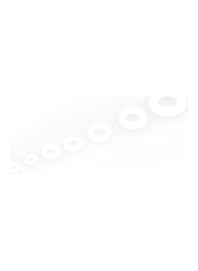 NIBEMINENT 500-Piece Portable Nylon O-Ring Assortment Washer Plated Flat Spacer White 13.2x2.3x6.8cm - Image 5
