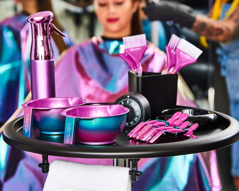 Colortrak SC Aurora Bowls, Stackable Color Bowls With Non-Slip Rubber Bottom, Easy-Pour Spout Lip, Shimmer Gradient Design, Color Grid With Milliliter Measurements, Pack of 2 - Image 4