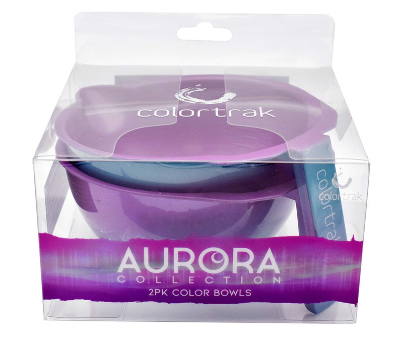 Colortrak SC Aurora Bowls, Stackable Color Bowls With Non-Slip Rubber Bottom, Easy-Pour Spout Lip, Shimmer Gradient Design, Color Grid With Milliliter Measurements, Pack of 2 - Image 3