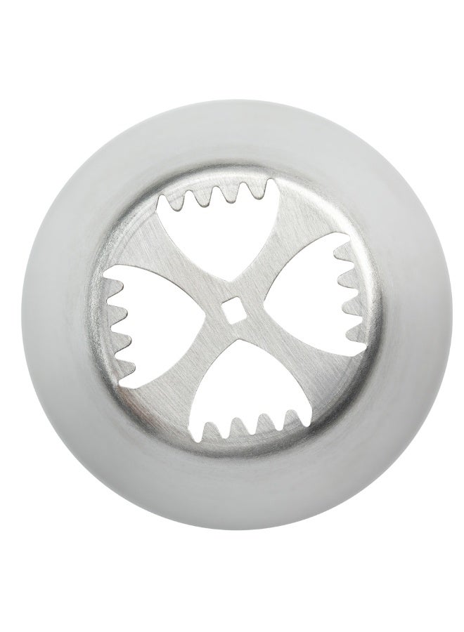 Restaurantware Russian Piping Tip, 1 Tulip Cake Decor Piping Tip - #4, Corrosion-Resistant, Stainless Steel Decorating Tip For Frosting, Dishwashable, Decorate Cupcakes, Cakes, or Cookies - Image 1